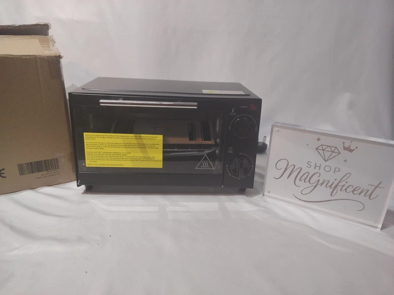 HOMCOM Mini Electric Countertop Toaster Oven Black