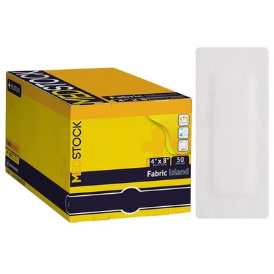 MEDSTOCK Fabric Island Dressing - 4'' x 8'' (Box of 50)