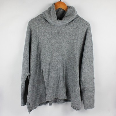 Cherish Women's M/L Gray Turtleneck Dolman Oversized Knit Sweater