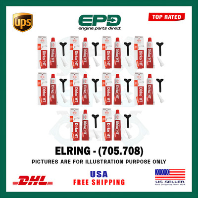 x10 Elring Dirko HT 705.708 Gasket Sealant 70ml Red 315 Degree Silicone Engine