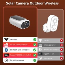 Solar Camera Security Outdoor - 100% Wire-Free Security Cameras Wireless Outdoor 5