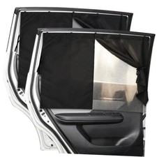 Car Window Shades, 2PCS Sleek Car Window Shades  2 Piece  Midnight Black