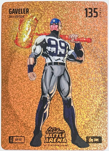 2025 Bo Jackson Battle Arena Gaveler Orange Icon Fire Foil AARON JUDGE
