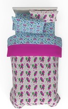 Barney & Friends Bedding 5 Piece Reversible C...