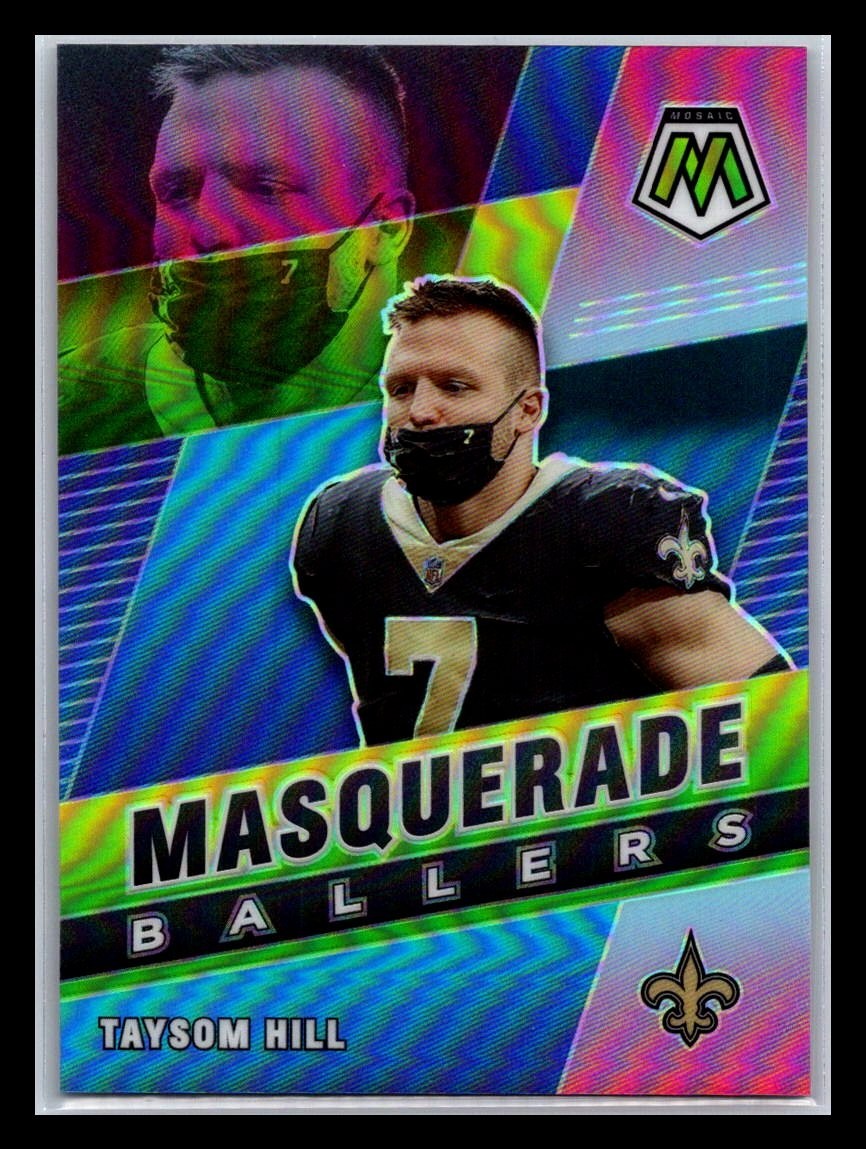2021 Panini Mosaic - Masquerade Ballers Taysom Hill #MB-3 Prizm