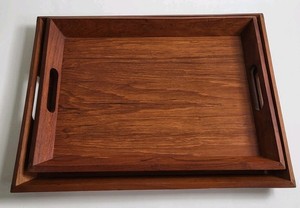 Vintage Goodwood Teak MCM Danish Modern Serving Trays With Handles