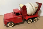 Tonka 1960's red 10 Wheel Cement Mixer Truck Pressed Steel Toy READ