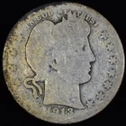 1913-P BARBER QUARTER ✪ AG ABOUT GOOD ✪ 25C SILVER SCARCE DATE COIN 49F◢TRUSTED◣
