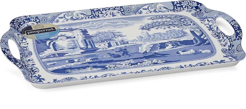 | Large Tray with Handle | Spode Blue Italian Design | Serving Platter | Dessert - Image 3 of 4