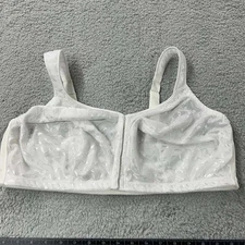 Just MY Size Bra 48D Full Coverage 1107 Womens Easy On Front Close Wireless