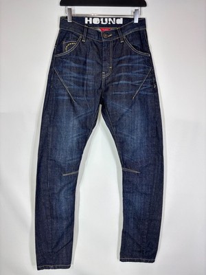 HOUND Turn Jeans Damen LARGE ARC Regular Fit Zip Fly Faded Whiskers