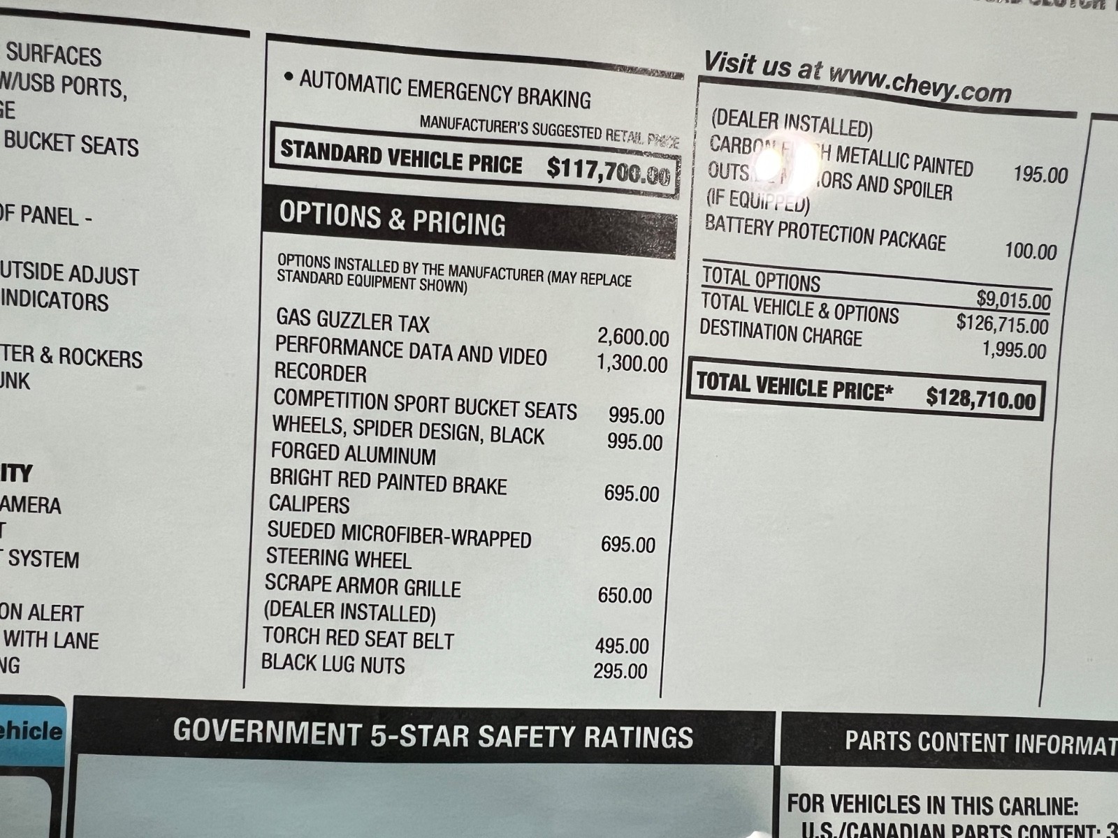 2026 Chevrolet Corvette Z06 1LZ