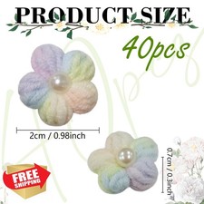 Crochet Flowers Patches, Handmade Knitted Flowers, Floral Crochet Applique, S...