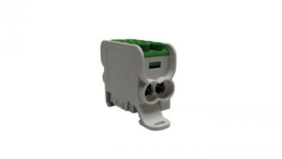 Blok dystrybucyjny - rozdzielczy HLAK25 1P zielony 2xAl/Cu 25mm²+16mm² 1000VAC/1