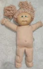 1984 Cabbage Patch Kids Yarn Hair Cloth Body Vintage Doll Green Eyes 1982 Head