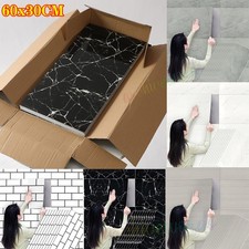 80PCS Self-Adhesive Tile Marble PVC Cladding Wall Panels for Kitchen Bathroom