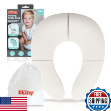 Nuby Folding Potty Seat  Bag - Toddler Travel Toilet - Hygienic  Portable