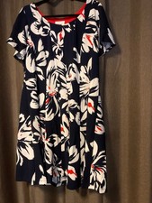 SIGNATURE BY ROBBIE BEE BLUE WHITE AND RED DRESS SIZE 1X NEW NEVER WORN