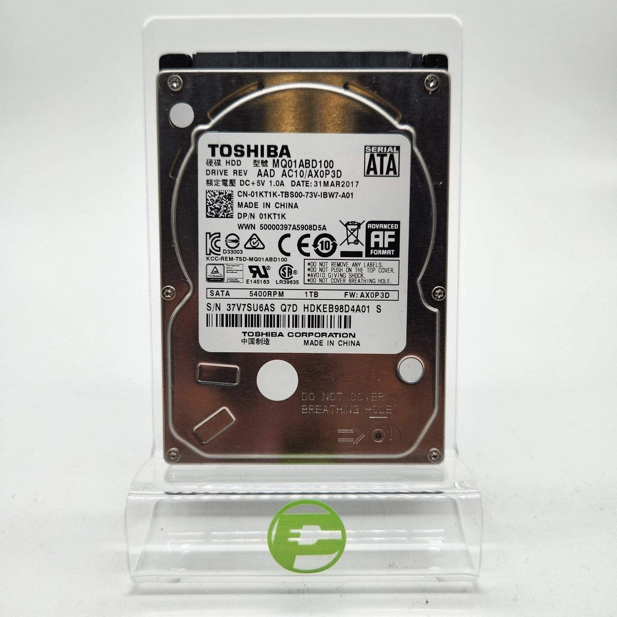 Toshiba Internal 1 TB 5400 RPM Rotation Speed Hard Disk Drives for