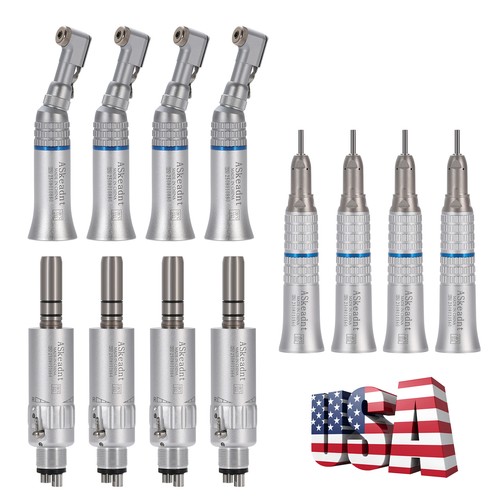 Dental Low Slow Speed Handpiece Contra Angle Straight Air Motor 4 Hole NSK Style