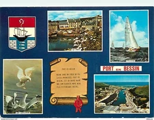 14 - Port en Bessin - Multivues - Blasons - Flamme Postale de Bayeux - CPM - Voi