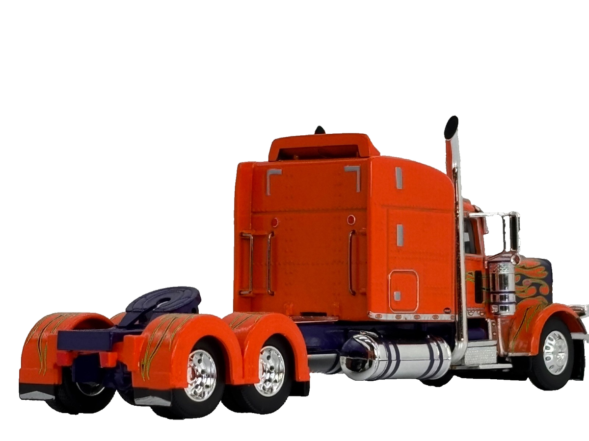 1/64 DCP ORANGE/PURPLE PETERBILT 389 W/ 63