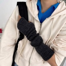 Ivory  Charcoal Leg Warmers Set