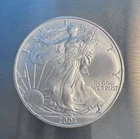 2003 BU American Eagle Authentic .999 Pure, Fine 1 oz. Silver Dollar