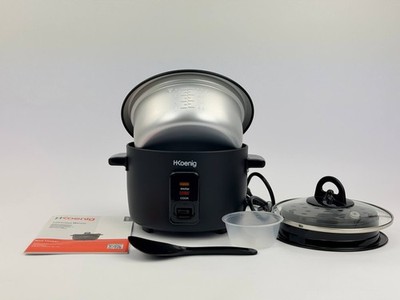 HKoenig Reiskocher ORYZA4 0.8L 350W mit Warmhaltefunktion & Dampfgarfunktion