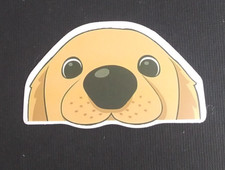 Cute Dog Peeking At You Novelty Sticker 1.75" x 2.78" N