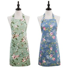 Lot de 2 Tabliers Floraux pour Femme, Tabliers de Chef de Cuisine Réglables avec Rose