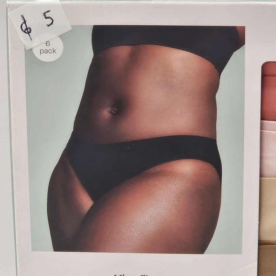 Auden 超细纤维比基尼 5 件装 S 码 4-6 隐形边缘时尚柔软多色 — 第 3/4 张图片