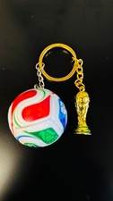 World Cup 2026 Soccer Ball And World Cup Trophy keychain Or Bag Charm