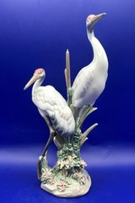 Lladro 1611 Courting Cranes Vintage Porcelain Figurine Mint Condition
