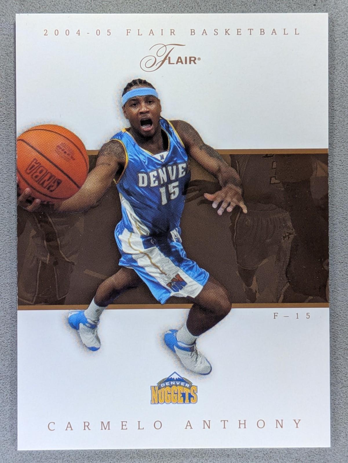 2004-05 Flair Row 1 - Carmelo Anthony #44 Nuggets /100