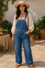 Vintage Cherokee Bib Jean Overalls Womens SM Bohemian Western Cottagecore Denim