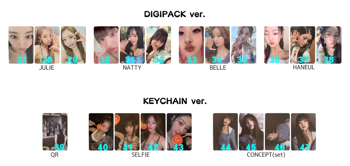 KISS OF LIFE - 224 BOOK /DIGIPACK/KEY CHAIN PHOTOCARD NATTY BELLE