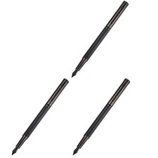 3-Pack, Black Fountain Pen Extra Fine Hongdian Nib with Converter and Metal Box