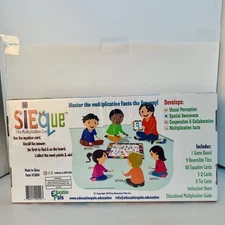 SiEque™ Cool Math Games for Kids & Adults -Multiplication Fun Board Game #2604