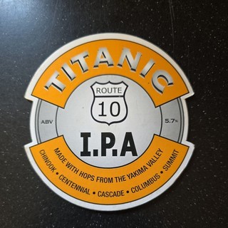 Titanic Brewery Route 10 IPA Pump Clip Font Badge Pub Bar Beer Badge RARE