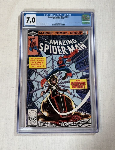THE AMAZING SPIDER-MAN #210, 1980, CGC 7.0, 1st Appearance of Madame Web