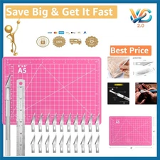 23 Pack Exacto Knife Craft Kit with Blades and Mat for Art & Scrapbooking