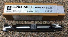 OSG DOUBLE ENDMILL 3/8 DIA 3/8 SHANK HSS END MILL Made In USA 52205 812 JAPAN