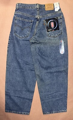Vintage 1990's Levi's Boys 572 Blue Jeans, Baggy Fit, Deadstock