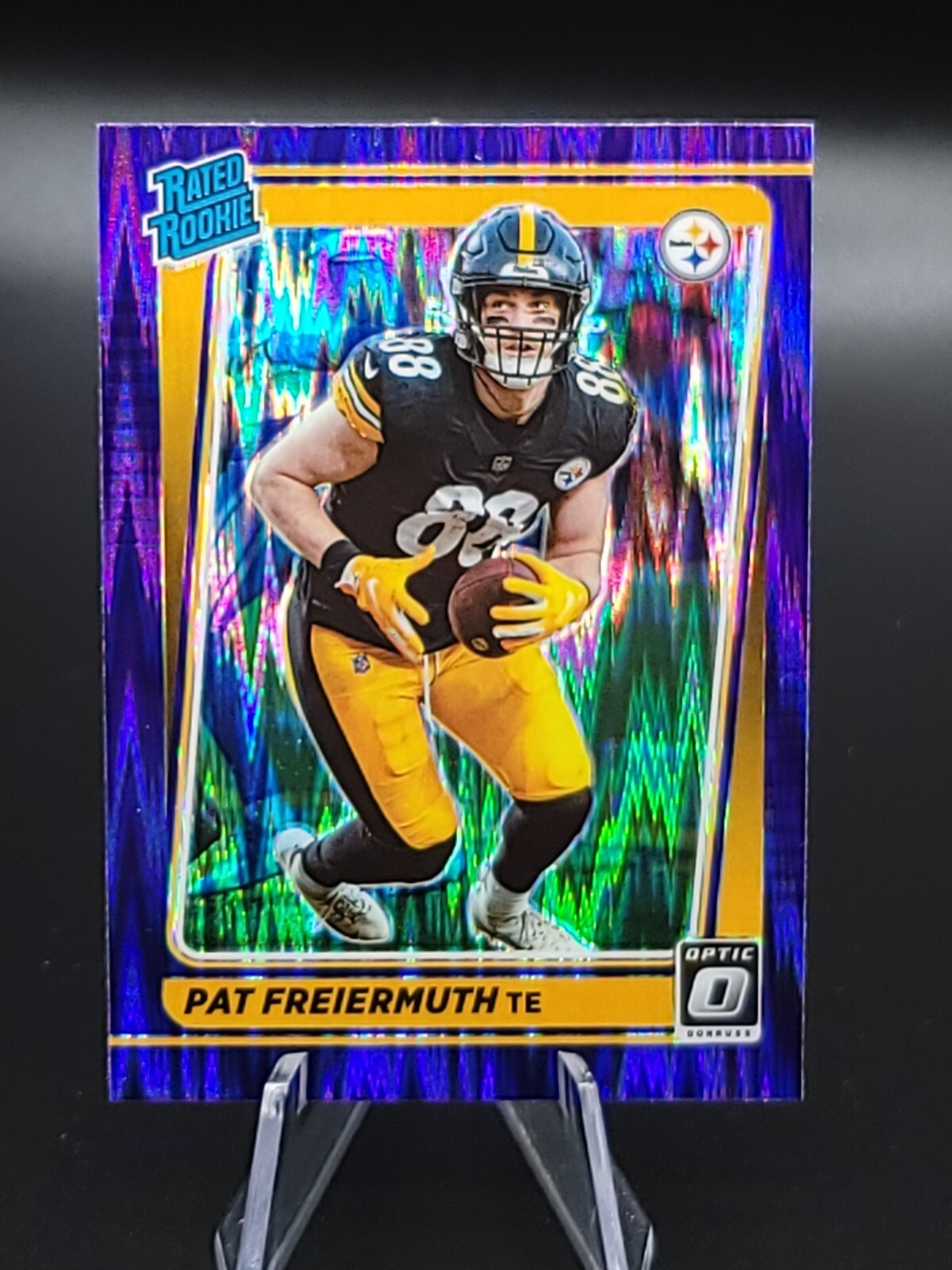 2021 Panini Donruss Optic Pat Freiermuth Purple Shock Prizm Rated Rookie RC #232