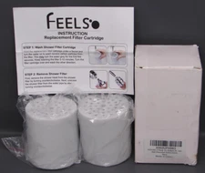 2-Pack FEELSO Replacement 15 Stage SHOWER FILTER CARTRIDGES Removes Chlorine...