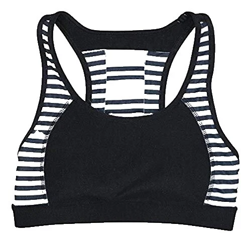 Regular Size Striped Sports Bras