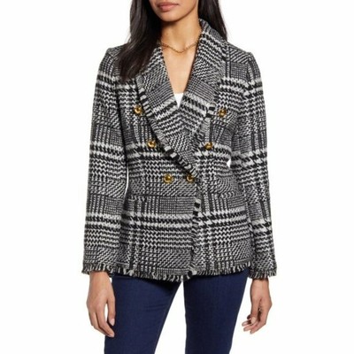 halogen double breasted boucle coat