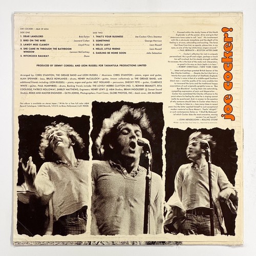 Joe Cocker - Joe Cocker! Vinyl LP 1969 - Picture 2 of 4