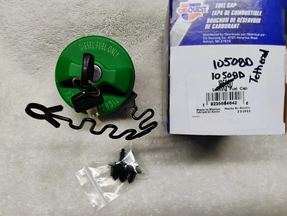 NEW Locking Diesel Fuel Tank Cap 2 Keys Tethered OEM Genuine STANT 10508D MR507 - Image 4 of 4